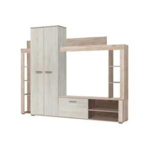 ΚΕΝΤΡΟ ΨΥΧΑΓΩΓΙΑΣ-ΣΥΝΘΕΣΗ TALIN GREY OAK/WHITE OAK 233x35x185εκ