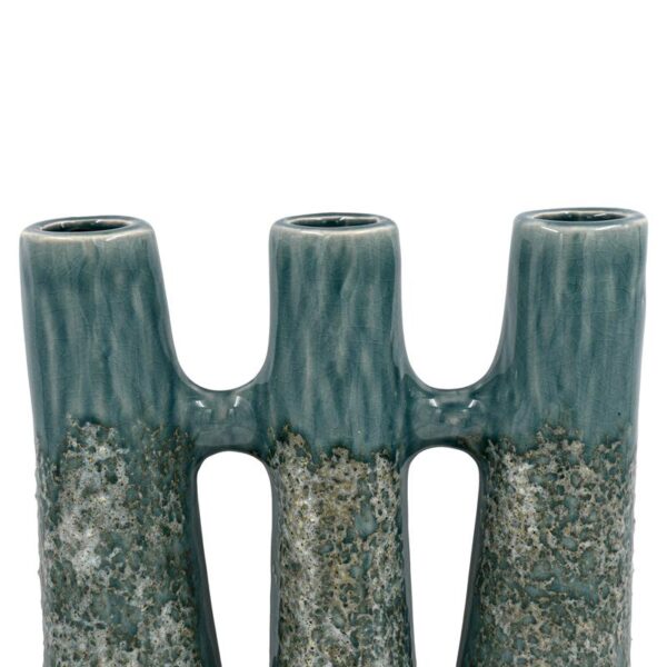 ΚΕΡΑΜΙΚΟ ΒΑΖΟ Fylliana FL3205 ΠΡΑΣΙΝΟ-ΓΚΡΙ ΧΡΩΜΑ 24x12x30εκ