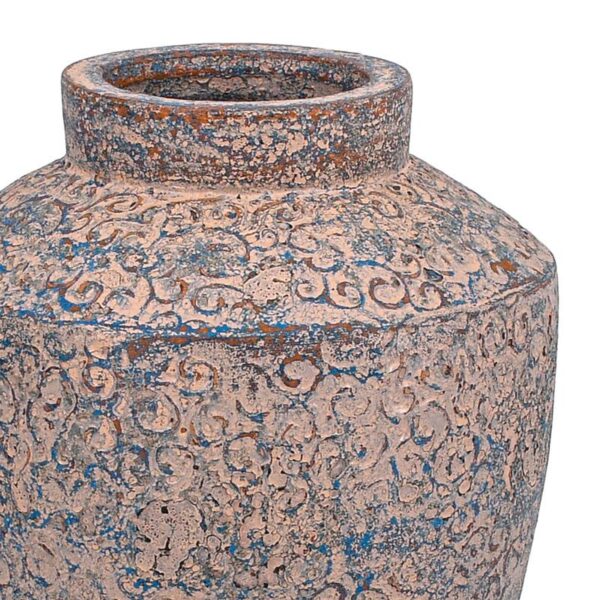 ΚΕΡΑΜΙΚΟ ΒΑΖΟ FYLLIANA FL3223 ΧΡΩΜΑ ΜΠΕΖ - ΜΠΛΕ 27x39εκ