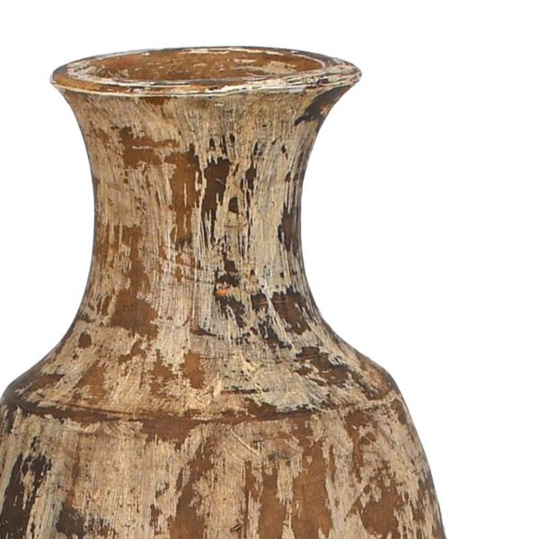 ΚΕΡΑΜΙΚΟ ΒΑΖΟ FYLLIANA FL3235 ΧΡΩΜΑ ΜΠΕΖ - ΧΡΥΣΟ 23x51εκ