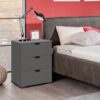 ΚΟΜΟΔΙΝΟ DUERO 3F ΓΚΡΙ ΓΡΑΦΙΤΗ 45x40x63εκ