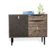 ΚΟΜΟΤΑ Fylliana "Home" ΜΑΥΡΟ ΜΕ GREY OAK 90*39.5*75