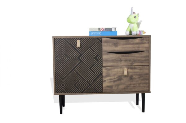 ΚΟΜΟΤΑ Fylliana "Home" ΜΑΥΡΟ ΜΕ GREY OAK 90*39.5*75