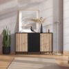 ΚΟΜΟΤΑ-ΜΠΟΥΦΕΣ CORREZE 3K4F ΜΑΥΡΟ OAK-ARTISAN OAK 157x40x93εκ