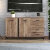 ΚΟΜΟΤΑ-ΜΠΟΥΦΕΣ CORSICA 3K4F FLAGSTAFF OAK-ΜΑΥΡΟ 159x42x92εκ