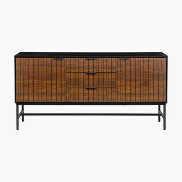 ΚΟΜΟΤΑ-ΜΠΟΥΦΕΣ Fylliana FL2405 ΜΑΥΡΟ-GREY OAK ΧΡΩΜΑ 150x40x75εκ