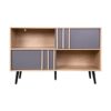ΚΟΜΟΤΑ-ΜΠΟΥΦΕΣ Fylliana Industry Sonoma-Grey 120x39,5x75εκ