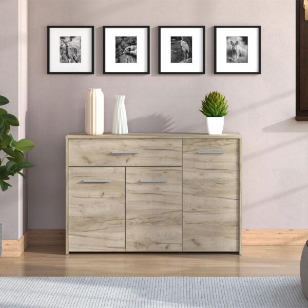 ΚΟΜΟΤΑ-ΜΠΟΥΦΕΣ GARONA 3K1F GREY OAK ΧΡΩΜΑ 119x33x80,5εκ
