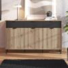 ΚΟΜΟΤΑ-ΜΠΟΥΦΕΣ MAYENNE 3K3F ARTISAN OAK-ΜΑΥΡΟ MAT 157x40x93εκ