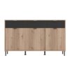 ΚΟΜΟΤΑ-ΜΠΟΥΦΕΣ MAYENNE 3K3F ARTISAN OAK-ΜΑΥΡΟ MAT 157x40x93εκ