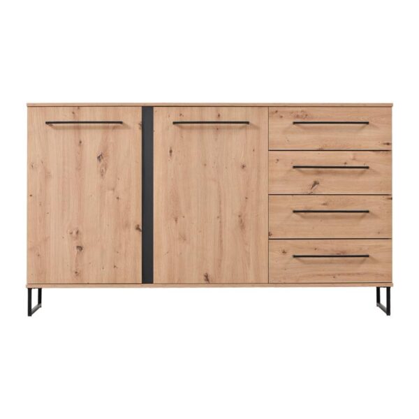 ΚΟΜΟΤΑ-ΜΠΟΥΦΕΣ SARDINIA 3K4F ARTISAN OAK / ΜΑΥΡΟ 159*42*92.5 srd