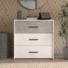 ΣΥΡΤΑΡΙΕΡΑ VARADERO 3F ΛΕΥΚΟ-CONCRETE 80,5x33x80,5εκ