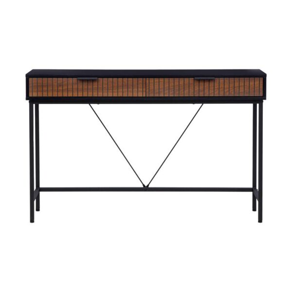 ΚΟΝΣΟΛΑ Fylliana FL2405 GREY OAK-ΜΑΥΡΟ ΧΡΩΜΑ 120x30x76εκ