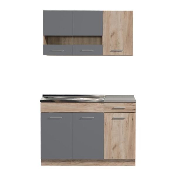 ΚΟΥΖΙΝΑ DALILA 120 GREY OAK / ΓΚΡΙ 120*51,5*206,5