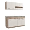 ΚΟΥΖΙΝΑ DALILA 160 GREY OAK / ΛΕΥΚΟ 160*51,5*206,5