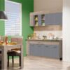 ΚΟΥΖΙΝΑ LEONA 180 GREY OAK/ΓΚΡΙ 180*60/30*200