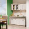 ΚΟΥΖΙΝΑ LEONA 180 GREY OAK/WHITE OAK 180*60/30*200