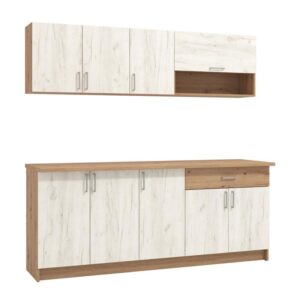ΚΟΥΖΙΝΑ TAMARA 200 ARTISAN OAK-ΛΕΥΚΟ OAK 200x60x199,5εκ