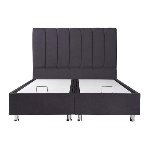 ΚΡΕΒΑΤΙ Elina ΓΚΡΙ ΜΕ ΑΠΟΘΗΚΕΥΤΙΚΟ ΧΩΡΟ 208x162x130εκ ΓΙΑ ΣΤΡΩΜΑ 160x200εκ