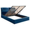 ΚΡΕΒΑΤΙ KENDRA ΒΕΛΟΥΔΟ ΜΠΛΕ ΚΑΙ ΑΠΟΘΗΚΕΥΤΙΚΟ ΧΩΡΟ 160x200 εκ. HM565.18