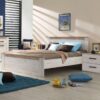 ΚΡΕΒΑΤΙ KENT BK 160 GREY OAK/WHITE OAK 167x208x100εκ