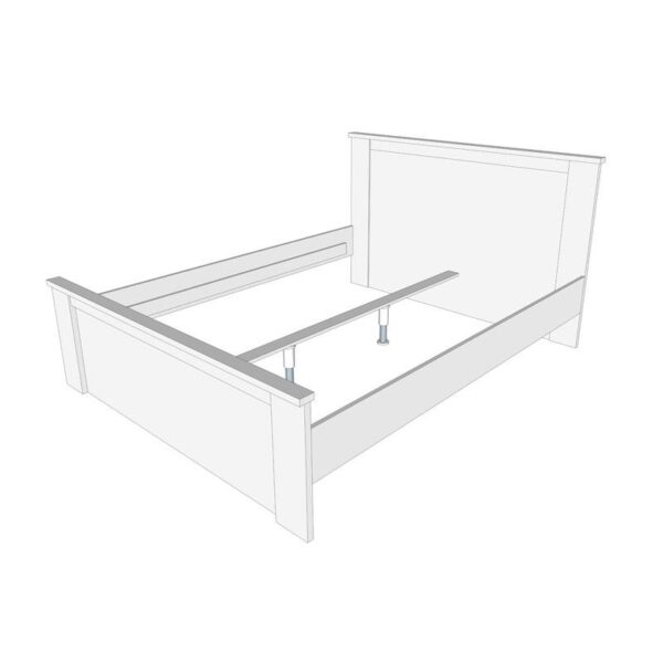 ΚΡΕΒΑΤΙ KENT BK 160 GREY OAK/WHITE OAK 167x208x100εκ