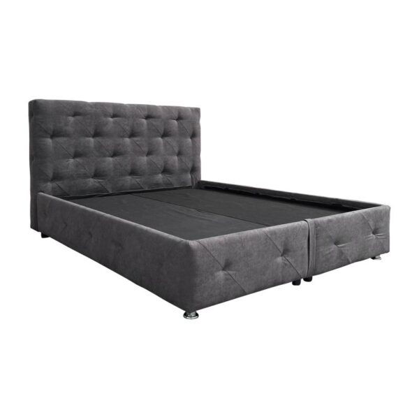 ΚΡΕΒΑΤΙ ΜΕ ΠΑΤΩΜΑ Fylliana Libert ΓΚΡΙ ΧΡΩΜΑ 170x220x110εκ