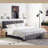 ΚΡΕΒΑΤΙ ΜΕ ΠΑΤΩΜΑ Fylliana Libert ΓΚΡΙ ΧΡΩΜΑ 170x220x110εκ