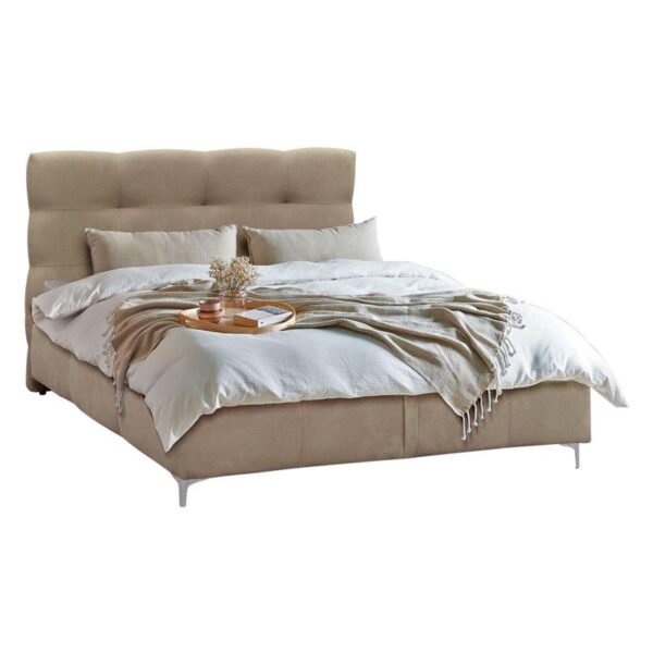 ΚΡΕΒΑΤΙ ΜΕ ΠΑΤΩΜΑ Fylliana SALVADOR ΜΠΕΖ ΧΡΩΜΑ 170x220x110εκ