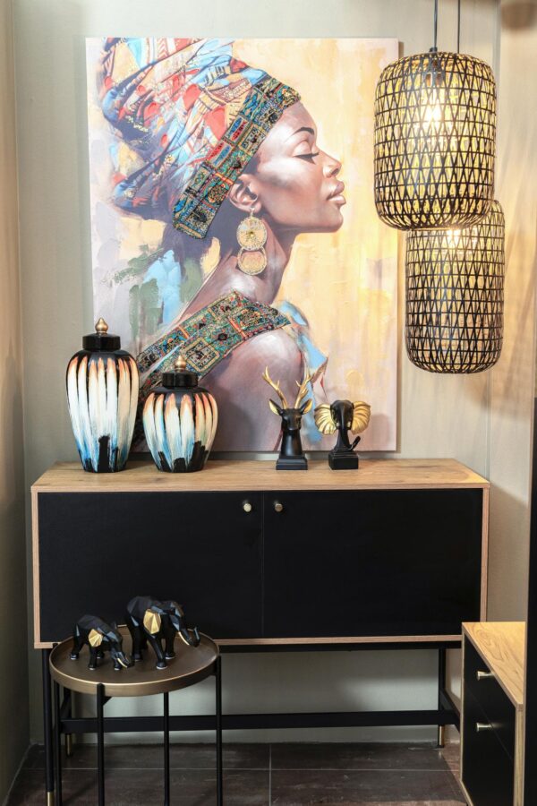 ΜΕΤΑΛΛΙΚΟ ΦΩΤΙΣΤΙΚΟ ΟΡΟΦΗΣ Fylliana FL31806 ΜΑΥΡΟ-ΧΡΥΣΟ ΧΡΩΜΑ 25x46εκ