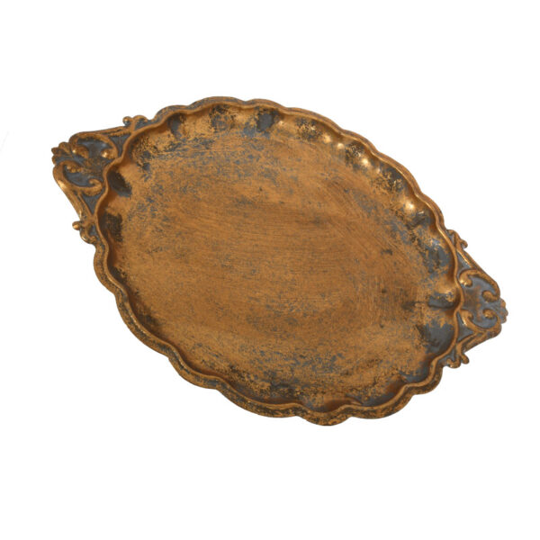 ΜΕΤΑΛΛΙΚΟΣ ΔΙΣΚΟΣ Fylliana ΧΡΥΣΟΣ 37x30.5x5εκ