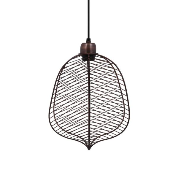 ΜΟΝΟΦΩΤΟ ΜΕΤΑΛΛΙΚΟ Fylliana Leaf COPPER ΧΡΩΜΑ ΜΠΡΟΝΖΕ 25x13x38εκ sls