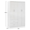 ΝΤΟΥΛΑΠΑ 4ΦΥΛΛΗ ME 2 ΣΥΡΤΑΡΙΑ BLAKELY HM339.05 ΛΕΥΚΗ 120Χ42,5Χ180,5 εκ.