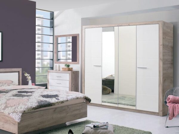ΝΤΟΥΛΑΠΑ Astor 4K2O Grey Oak -Λευκή Λάκα 179.5*55.5*204