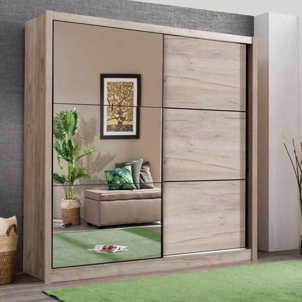 ΝΤΟΥΛΑΠΑ NAVARA ΜΕ ΚΑΘΡΕΦΤΗ 215 OG GREY OAK 213x60x215,5