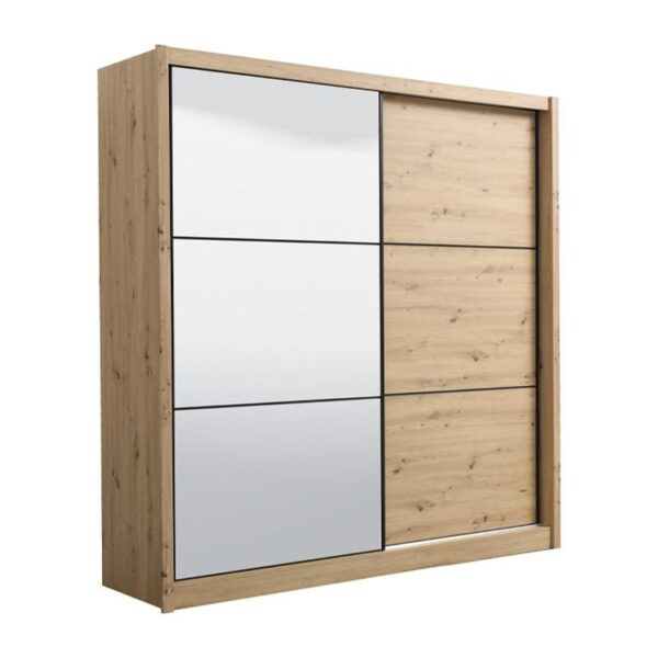 ΝΤΟΥΛΑΠΑ NAVARA ΜΕ ΚΑΘΡΕΦΤΗ 215 OG ARTISAN OAK 213x60x215,5εκ