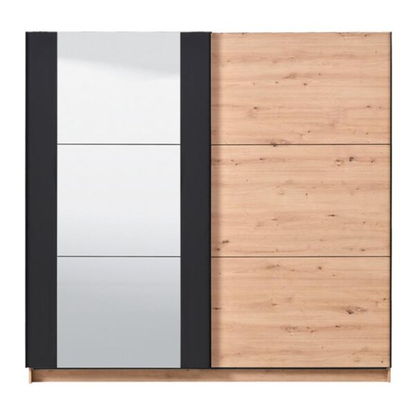 ΝΤΟΥΛΑΠΑ SARDINIA 220 OG ARTISAN OAK / ΜΑΥΡΟ 217x62.5x210εκ