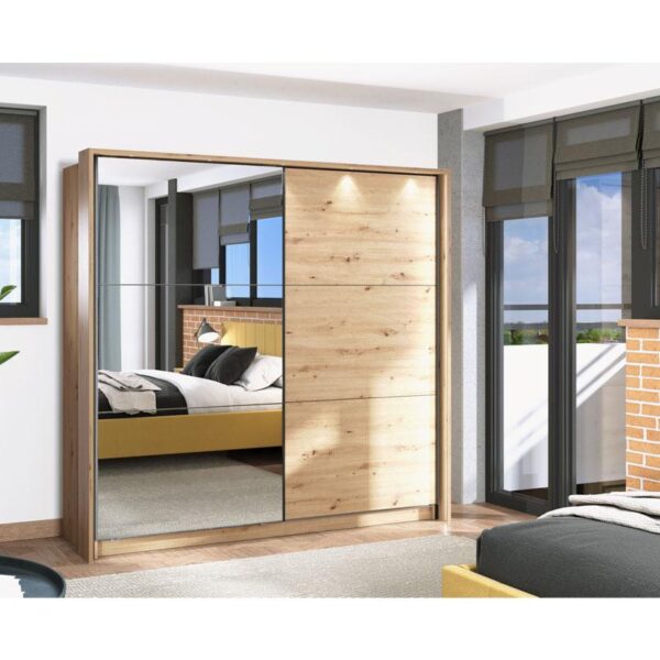 ΝΤΟΥΛΑΠΑ SIERRA 220 ΜΕ ΚΑΘΡΕΦΤΗ ARTISAN OAK 217*62.5*210εκ