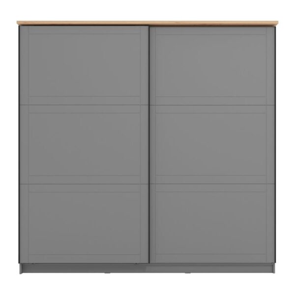ΝΤΟΥΛΑΠΑ VALENCIA 220 ΓΚΡΙ-ARTISAN OAK-ΓΚΡΙ ΜΑΤ 220*62.5*214εκ
