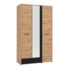 ΝΤΟΥΛΑΠΑ VARADERO 3K1F1O ARTISAN OAK-ΜΑΥΡΟ 119x53x203,5εκ