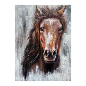 ΠΙΝΑΚΑΣ Fylliana "Horse 574" ΣΕ ΚΑΜΒΑ ΜΕ ΞΥΛΙΝΟ ΠΛΑΙΣΙΟ 80*2.3*60 sls