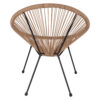 ΠΟΛΥΘΡΟΝΑ ACAPULCO Τ. ΦΩΛΙΑ ΜΕΤΑΛΛΟ ΜΑΥΡΟ ΜΕ TWISTED WICKER HM5871.01 70x73x79 εκ.