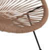 ΠΟΛΥΘΡΟΝΑ ACAPULCO Τ. ΦΩΛΙΑ ΜΕΤΑΛΛΟ ΜΑΥΡΟ ΜΕ TWISTED WICKER HM5871.01 70x73x79 εκ.