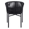 ΠΟΛΥΘΡΟΝΑ ΑΛΟΥΜΙΝΙΟΥ RAFAEL HM5698.02 ΜΑΥΡΗ & ΜΕ ΜΑΥΡΟ WICKER 57x58x77Υ εκ.