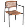 ΠΟΛΥΘΡΟΝΑ ΑΛΟΥΜΙΝΙΟΥ STER HM5786.12 ΑΝΘΡΑΚΙ-ΣΥΝΘ.RATTAN ΜΠΕΖ 55,5x53x78Υεκ.
