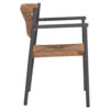 ΠΟΛΥΘΡΟΝΑ ΑΛΟΥΜΙΝΙΟΥ STER HM5786.12 ΑΝΘΡΑΚΙ-ΣΥΝΘ.RATTAN ΜΠΕΖ 55,5x53x78Υεκ.