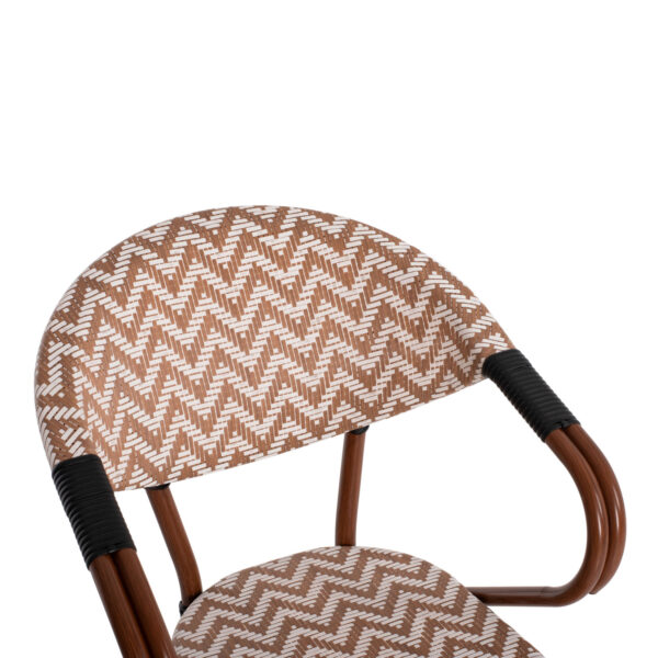 ΠΟΛΥΘΡΟΝΑ BAMBOO LOOK HM5861.03 ΚΑΦΕ-ΛΕΥΚΟ 58.5x58x82Υεκ.