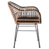 ΠΟΛΥΘΡΟΝΑ ALLEGRA HM5663.11 ΜΕΤΑΛ.ΣΚΕΛΕΤΟΣ-P.E.RATTAN ΜΠΕΖ-ΜΑΥΡΟ 58x59x81Υεκ