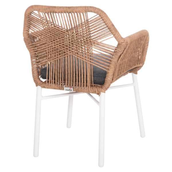 polythrona-fb9604801-aloyminio-leyko-pe-4.jpg ΠΟΛΥΘΡΟΝΑ TOPIN HM6048.01 ΑΛΟΥΜΙΝΙΟ ΛΕΥΚΟ-P.E. RATTAN ΑΝΟΙΧΤΟ ΚΑΦΕ-ΜΑΞΙΛΑΡΙ ΓΚΡΙ 58x60x83Υ εκ