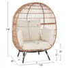 ΠΟΛΥΘΡΟΝΑ ΦΩΛΙΑ ALLEGRA HM5764 ΜΕ WICKER ΣΕ ΜΠΕΖ ΑΠΟΧΡΩΣΗ 110x85x148 εκ.